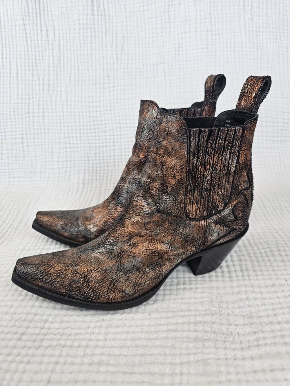 Old Gringo Shayana Shortie Boot | Metallic Bronze | Women's 8 | Like New - Picture 2 of 9